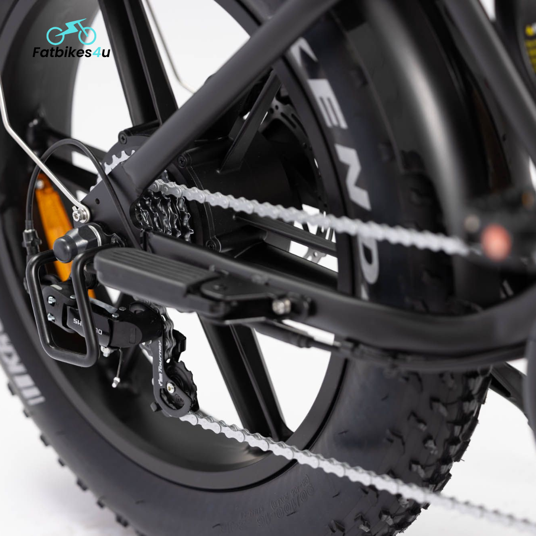 V20 Pro 2025 | Schwarz | Elektrisches Fatbike | 250W - Fatbikes4u